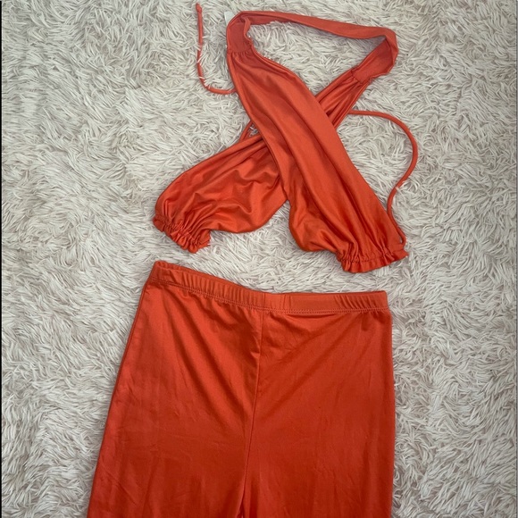 Biker Short Set-Coral - Picture 3 of 6